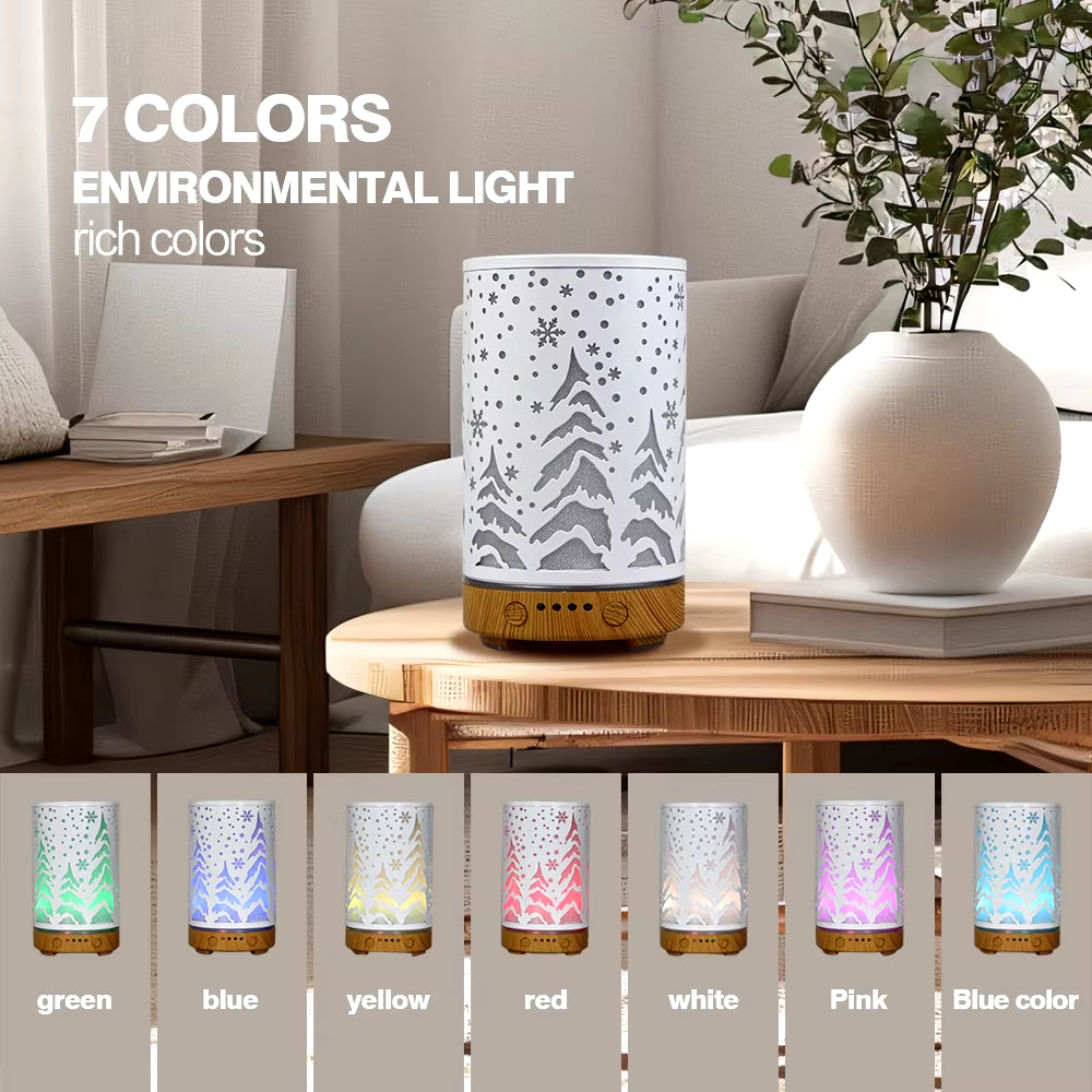 Christmas Tree Aroma Diffuser Room Ultrasonic Air Humidifier Scent Diffuser 100Ml Essential Oil Diffuser with Timing Function